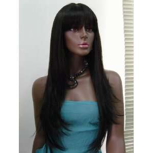  Full Lace Wigs Wig with Bangs,20 Straight,Colors#1,#1b,#2 