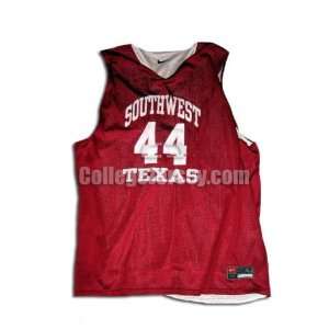  Maroon No. 44 Game Used Texas State Basketball Jersey 