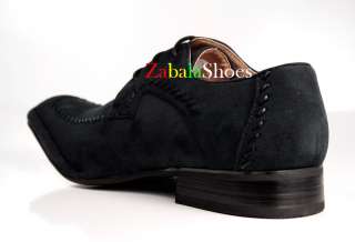 New Fashion Lace Up Mens Dress Shoes Black Suede Size 10  
