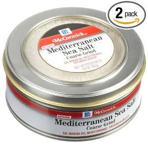 McCormick Mediterranean Sea Salt, Coarse Grind, 16 Ounce Cans (Pack of 