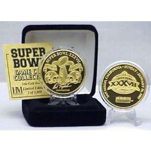    BSS   24kt Gold Super Bowl XXXVII flip coin 