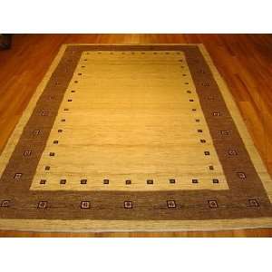    6x10 Hand Knotted Gabbeh Persian Rug   105x61