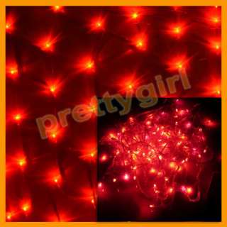 New Red 120 LED Net Fairy Light Lamp Christmas Wedding Xmas Birthday 