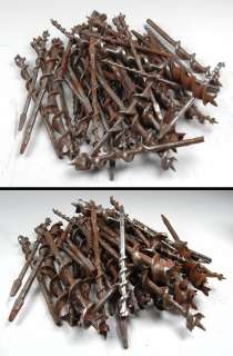 Large Lot of Auger Drill Bits • Various Sizes, Various Brands  