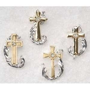  Club Pack of 32 Religious Cross with Scroll Design 