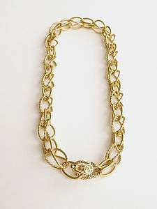 Yurman 18k Yellow Gold Link Hoop Rope Necklace Retail $9000.00 