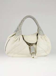 Fendi White Nappa Leather Spy Bag  