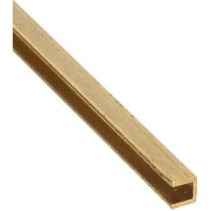  Brass C260 U Channel, Precision, 0.018 Thick, 3/32 Width 