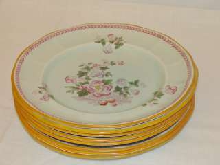 Set 8 Vintage Adams Calyxware Metz Luncheon Plates  