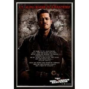  Inglorious Basterds Framed Poster Print, 27x39