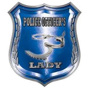 Law Enforcement Police Shield Badge Police Officers Lady Decal   2 h 