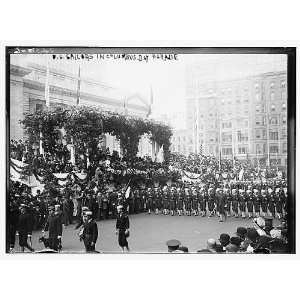  Photo U.S. Sailors in Columbus Day Parade 1910