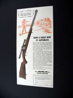 Marlin Model 99 22 Rifle .22 gun 1961 print Ad  
