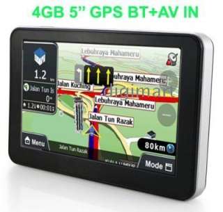 Inch GPS Navigation Sat Nav Navigator with Bluetooth AV/IN FM Maps 