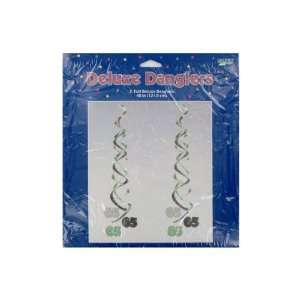   Packs of birthday 65 deluxe two foil danglers 48 inch 