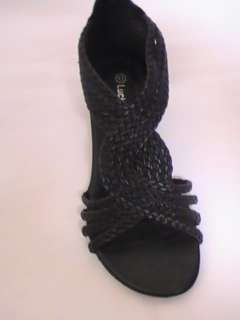 Girls Black Rope Design Sandals (Up 9) YTH Sz 4  