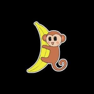  cute baby monkey on banana Fridge Magnet