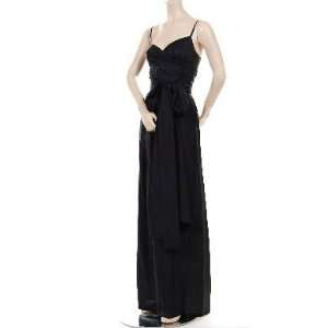 BCBG MaxAzria Designer Max Azria Collection Black Silk Habotai Dress 