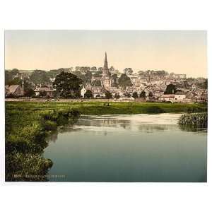  Photochrom Reprint of Bakewell, from river, Derbyshire 