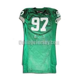  Green No. 97 Game Used Miami Nike Football Jersey Sports 