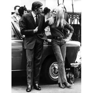 Brigitte Bardot & Husband Gunther Sachs Chatting During a Break in 