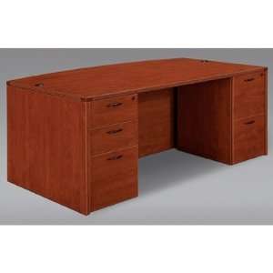   Bow Front Desk with Options in Cognac Cherry 7005 822