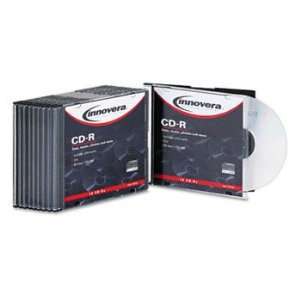 INNOVERA CD R Discs 700MB/80min 52x W/Slim Cs Branded Silver 10/Pk 