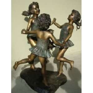    Bronze Statue of 3 Swimsuit Girls Dancing