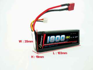 RC Battery 15C 25C 1800mAh 11.1V 3S LiPo High discharge  