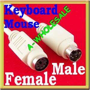 15FT PS/2 KEYBOARD MOUSE EXTENSION MALE FEMALE CABLE 38  