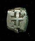 1600S SPANISH COLONIES 1 2 REAL COB SHIPWRECK COIN  