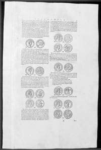 1664 Blaeu Antique Print of Roman Coins x 4 Pages  