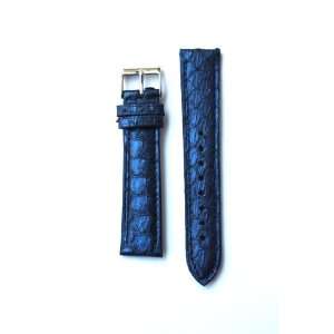   Blue Genuine Snakeskin Watchband From Italy for Michele Style Watches