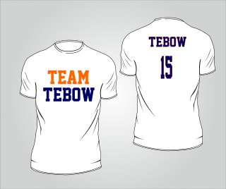 Our Tebow tees are 100% cotton and screen printed using high quality 
