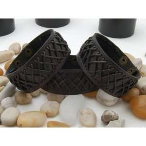  Leather Wristband 75017 in Black