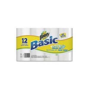  Bounty Basic Paper Towels, 11 x 11, White, 52 Towels/Roll 