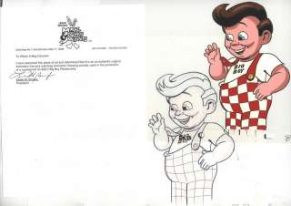 Bobs Big Boy Hand Painted Animation Cel & Drawing 4  
