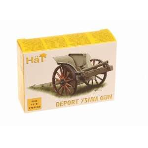  WWI Deport 75mm Gun (4) 1/72 Hat Toys & Games