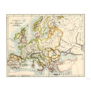  Map of Europe in the Time of Charlemagne, 768 814 Ad 