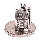 sterling silver gambling slot machine charm expedited shipping 