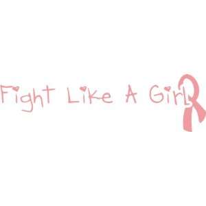  FIGHT LIKE A GIRL HEART BREAST CANCER PINK DECAL CAR 