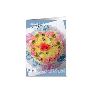  79th Birthday   Floral Cake Card Toys & Games