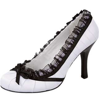 Fashion Round Toe Lace Dress High Heel Casual Pump Shoes Girl 15 White 