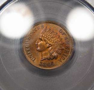 1864 L Indian Head Cent Snow 3 S 3 Gem BU Red *PCGS Certified*  