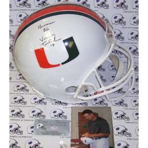  Vinny Testeverde Autographed/Hand Signed Miami Hurricanes 