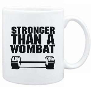  Mug White Stronger than a Wombat  Animals Sports 