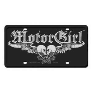  Hollywood Motor Girl Heart Metal License Plate Sign