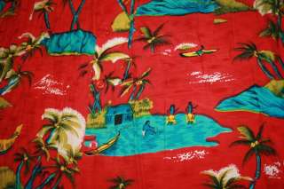 Hawaiian Vtg Shirt Squire of California  Rayon size L  