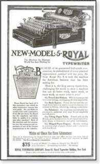1911 Royal typewriter NYC vintage print AD  