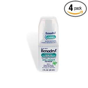 Benadryl Topical Itch Stopping Spray, Extra Strength, 2 Ounce Bottles 